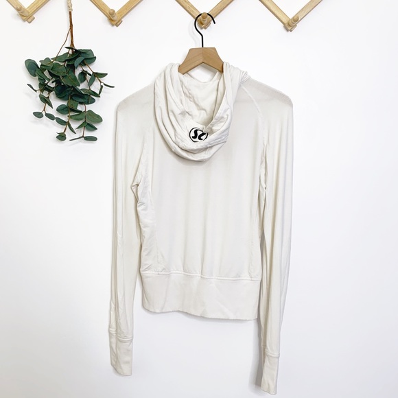 Lululemon white scuba hooded zip up jacket - Picture 6 of 8
